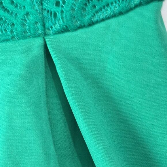 Francescas | Women’s Green A-line Cocktail Lace Tank Dress - Picture 9 of 10